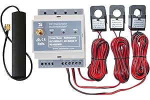 IAMMETER,Bi-Directional,Din Rail,Monitor Solar PV,Power Usage Monitor,Home-Assistant,Modbus TCP/RTU, Three Phase Energy Meter, Net Energy metering, WiFi,Split Phase,150A,WEM3080T,CE,FCC,UL