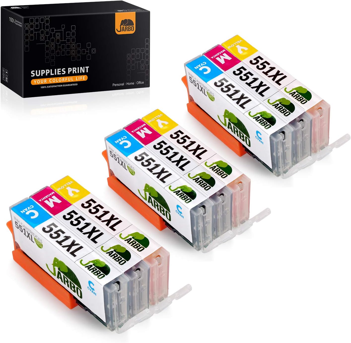 Ink Cartridges with High Yield for PGI-550XL CLI-551XL, Canon Pixma MX925 iP7250 MG5550 MG7150 MG5650 MG5450 MG7550 MG6350 iX6850 MG6650 MX725 iP8750