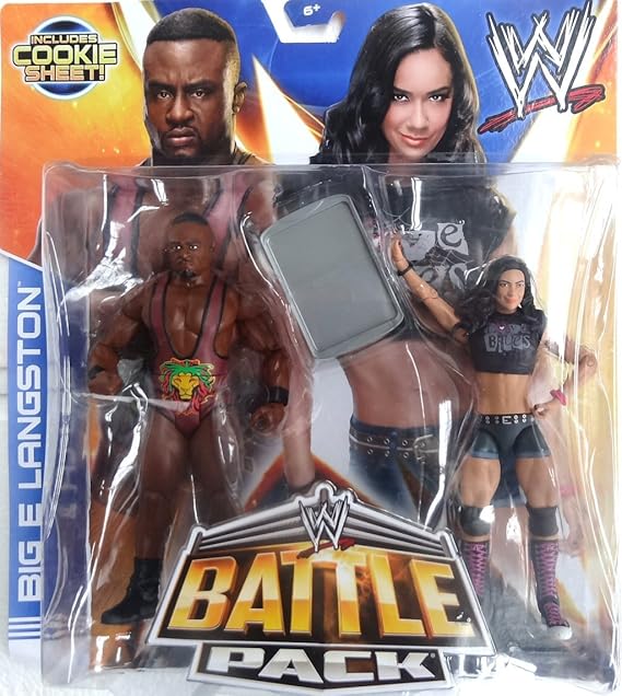 WWE MATTEL Battle Packs 28 BIG E LANGSTON & AJ LEE Wrestling Figures