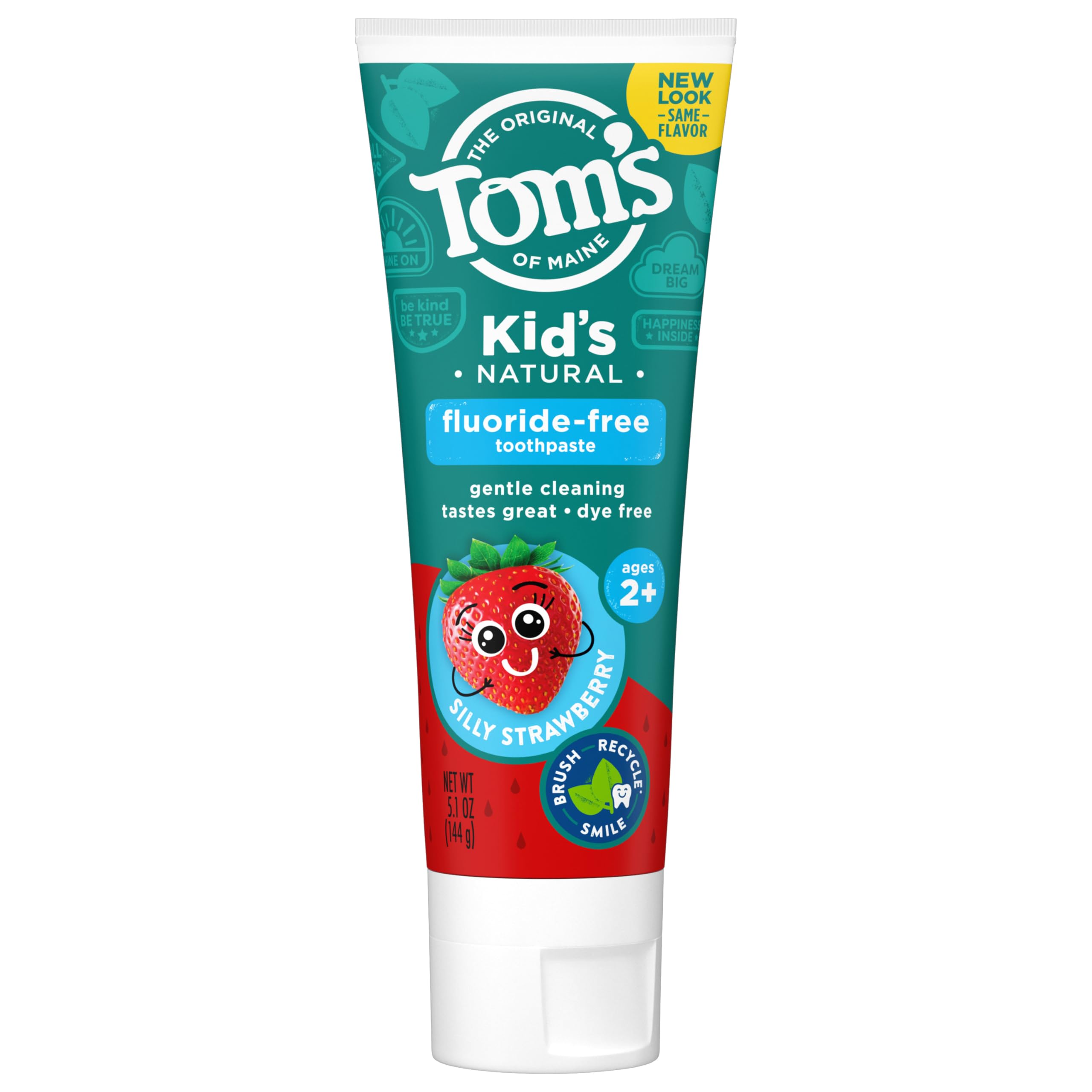Tom's of Maine, Natural Children's Toothpaste, Fluoride-Free, Silly Strawberry, 5.1 oz (144 g)
