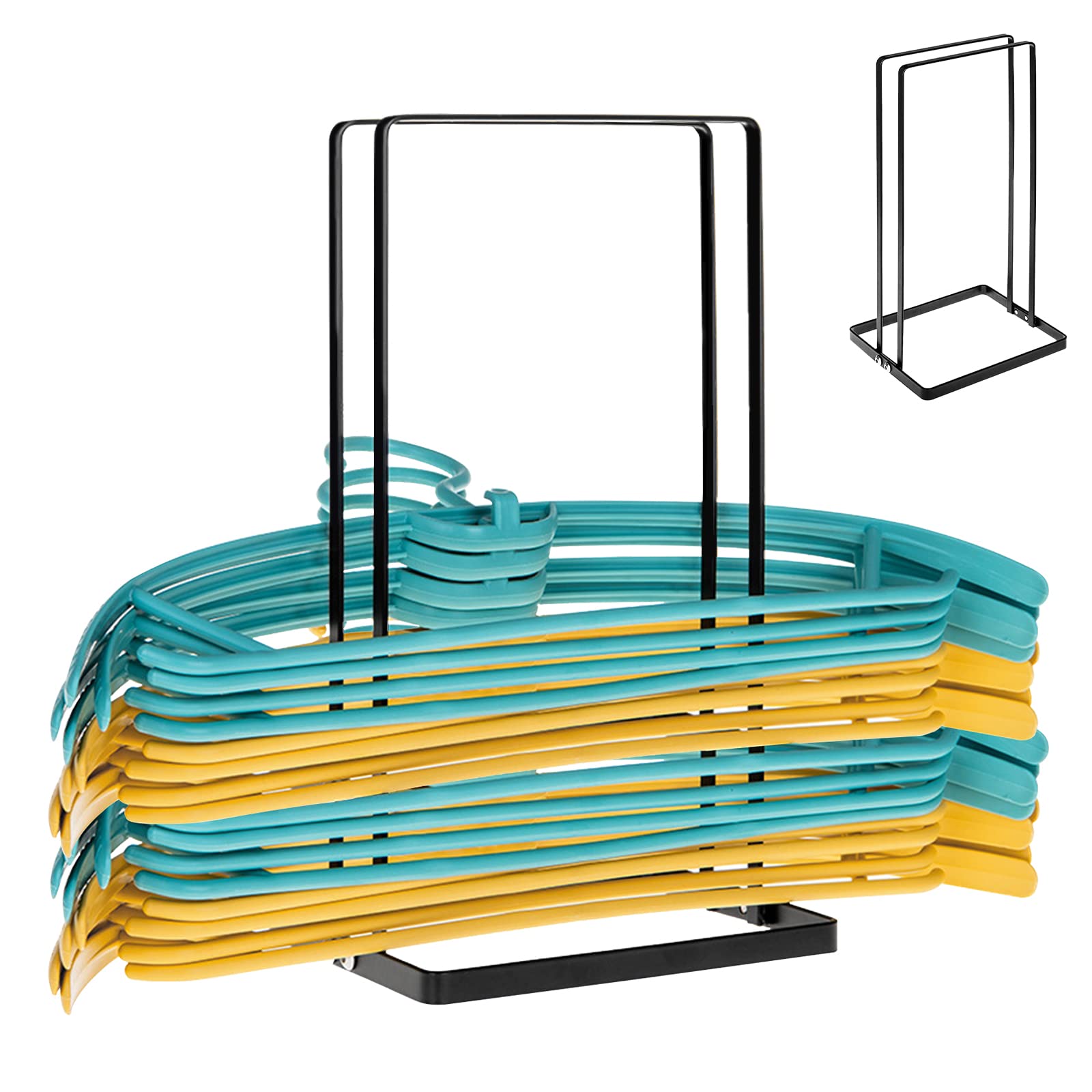 Hanger Organizer Stacker, Portable Clothes Hanger Storage Holder, ZONITOK Metal Coat Hanger Rack Stand for Closet Laundry Room