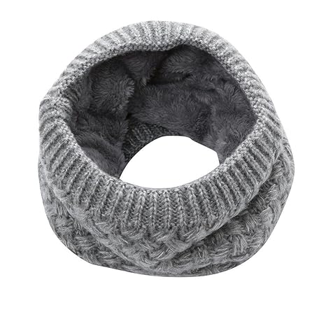 Schal Herren Winter, ABsolute Mode Mann Strickkragen Schal Bufanda Dicke Woll Schal Loopshal Strickshal (50*20cm, Grau)