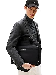 Tommy Hilfiger Mens Repreve Computer Bag, BLACK One
