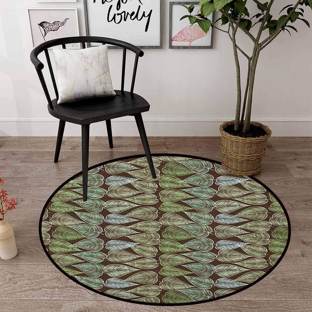 Round Area Rug, 31" Stain Resistant Indoor Outdoor Round Rug