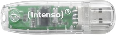 Intenso 32GB Rainbow USB 2.0 Flash Drive Transparent