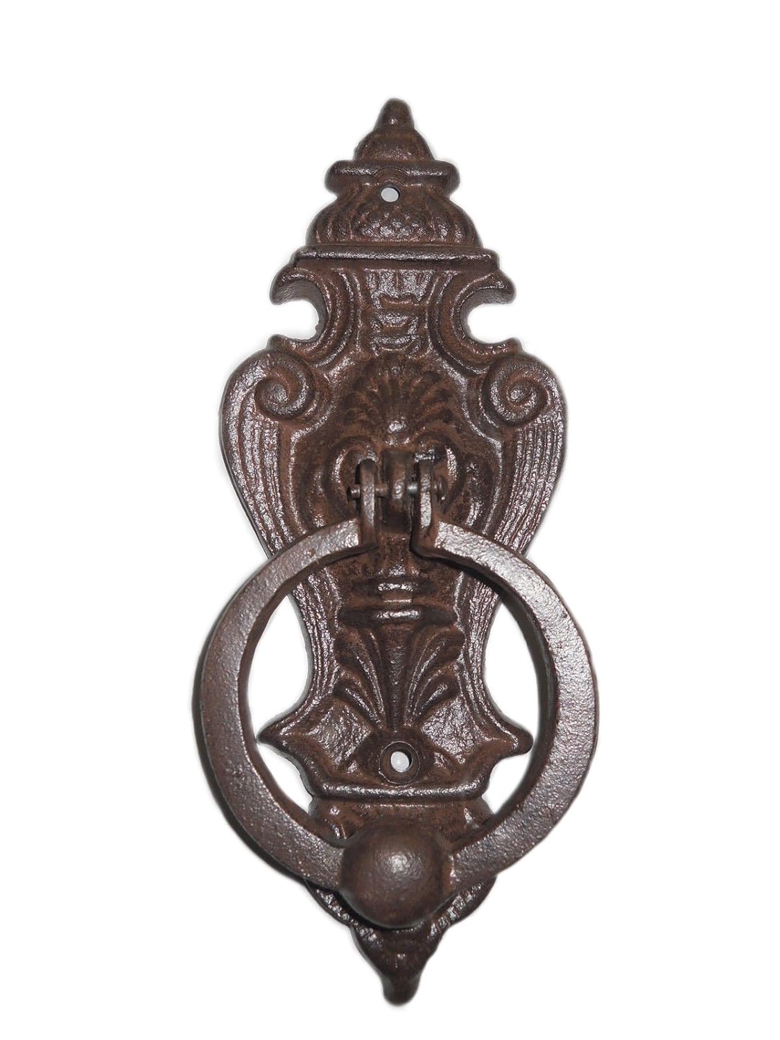 WD Antique Style Heavy Cast Iron VICTORIAN Hammer Door Knocker 9.25 inch tall