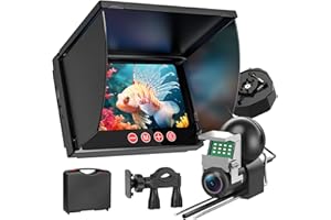 Underwater Fishing Camera,1080P Portable Fish Finder with 5" Waterproof IPS Screen,220° Ultra-Wide Ice Fishing Camera with 12