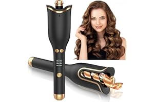 Goinsound Automatic Curling Iron Ceramic Hair Curler 1 Inch | Auto Self Rotating Easy Curling Wand Anti-Scald & Tangle-Free for All Hair Styling | Electric Dual Voltage