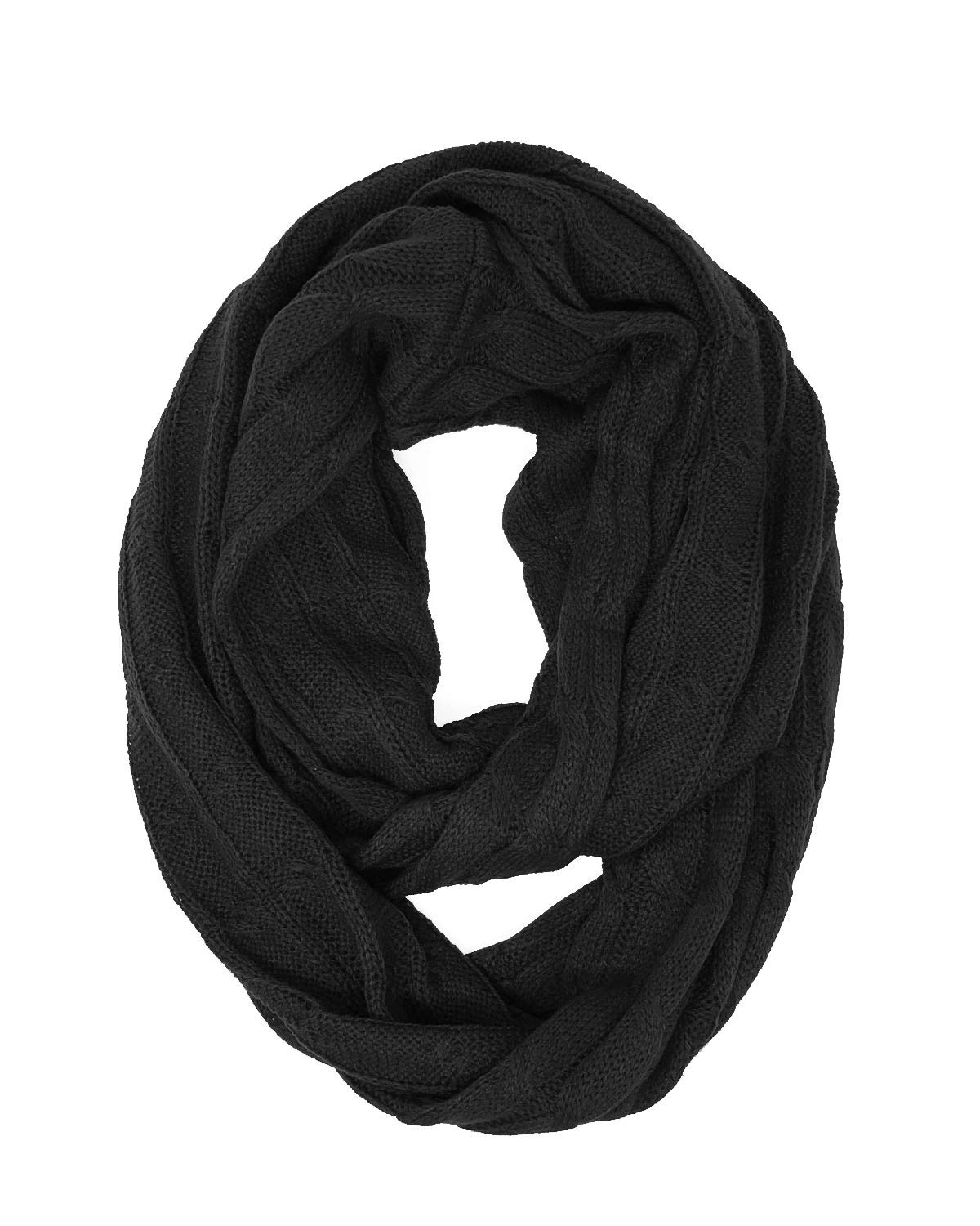 Wrapables Winter Warm Cable Knit Infinity Scarf and Beanie Set Wrapables Winter Warm Cable Knit Infinity Scarf and Beanie Set