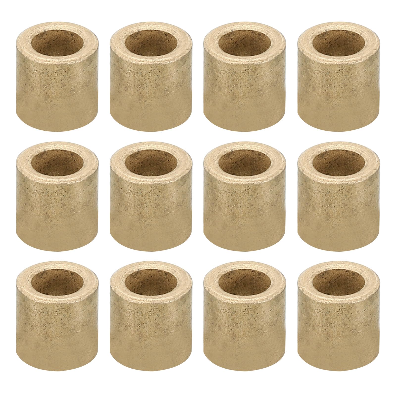 PATIKIL M5 Brass Spacers, 12 Pcs Metal Spacer Brass 5mm ID x 8mm OD x 10mm L Brass Spacers Screw Standoff for 1/5 Inch or M5 Screw