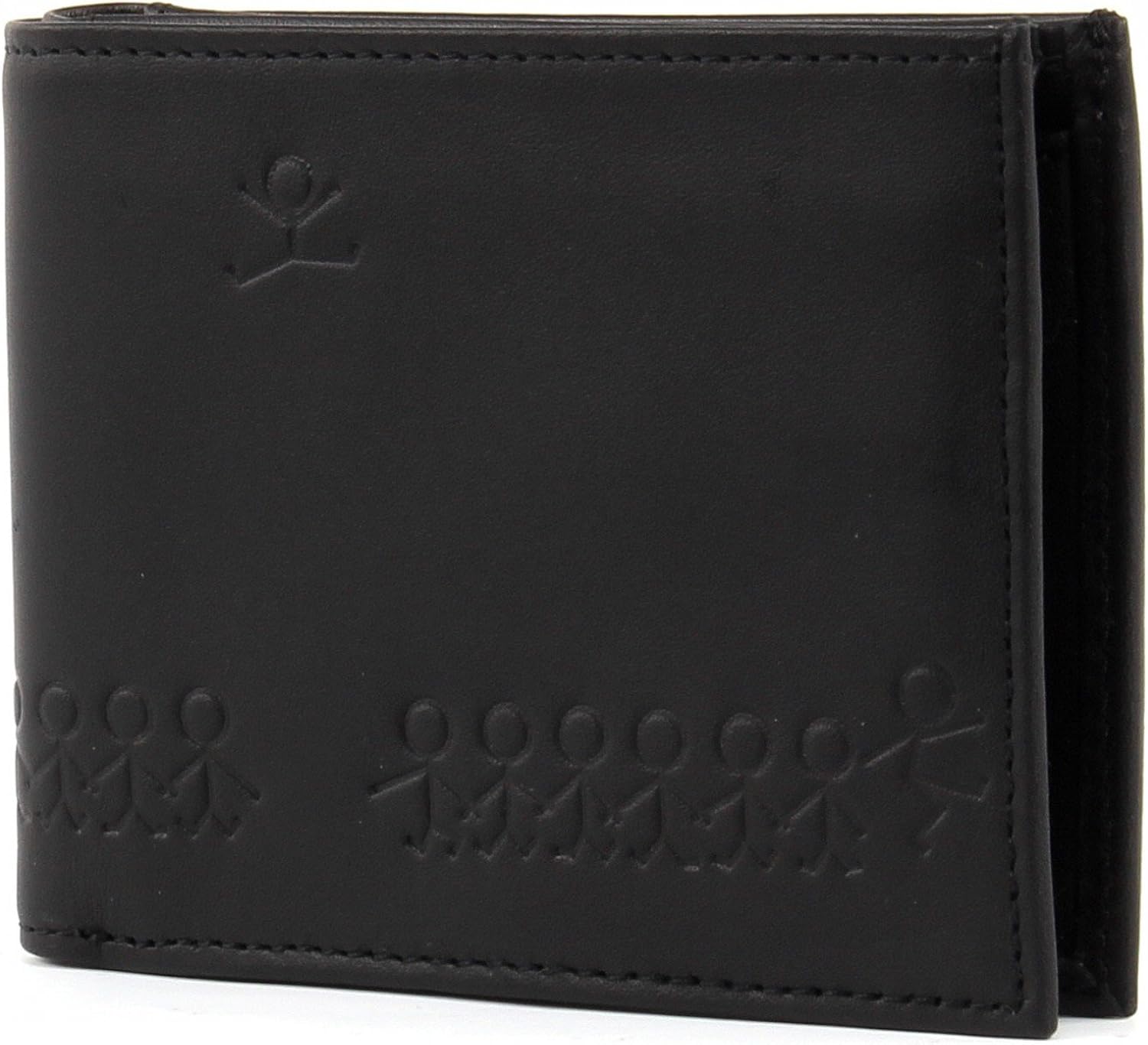 Oxmox Purse Leather Pocketbörse Jumping Jack Embossed Black