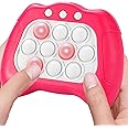 TOMFANCY Pop Quick Push Game Console Light Up Sensory Fidget Toys Handheld Puzzle Popping Press Toy for Kids Adult Easter Day Pink