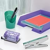 Esselte Rapid Mini 2 Hole Punch Lavender Colour'Breeze 10 Sheet Capacity view 3