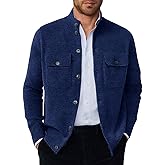 Runcati Mens Stand Collar Cardigan Sweater Button Down Long Sleeve Cardigan Jacket Casual Winter Knitted Sweaters