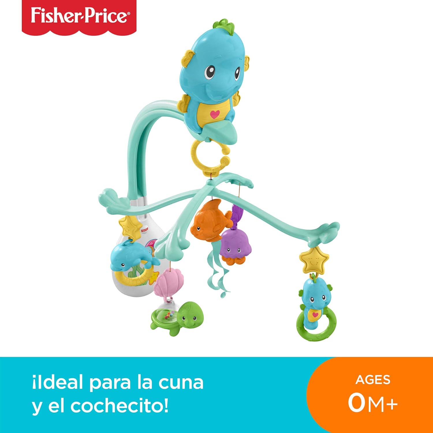Fisher-Price Móvil musical caballito de mar, para bebé +0 meses ...