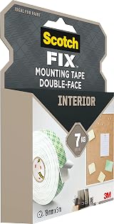 Scotch FIX Interior Mounting Tape 19mm x 5m White Holds Up to 7 kg view 4