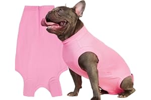 Wabdhaly Dog Surgery Recovery Suit for Female Spay,Puppy Surgical Recovery Zip Up Suit,Anti-Licking Bodysuit for Abdominal Wounds,Cone Alternative Recovery Blank Suit for Dogs