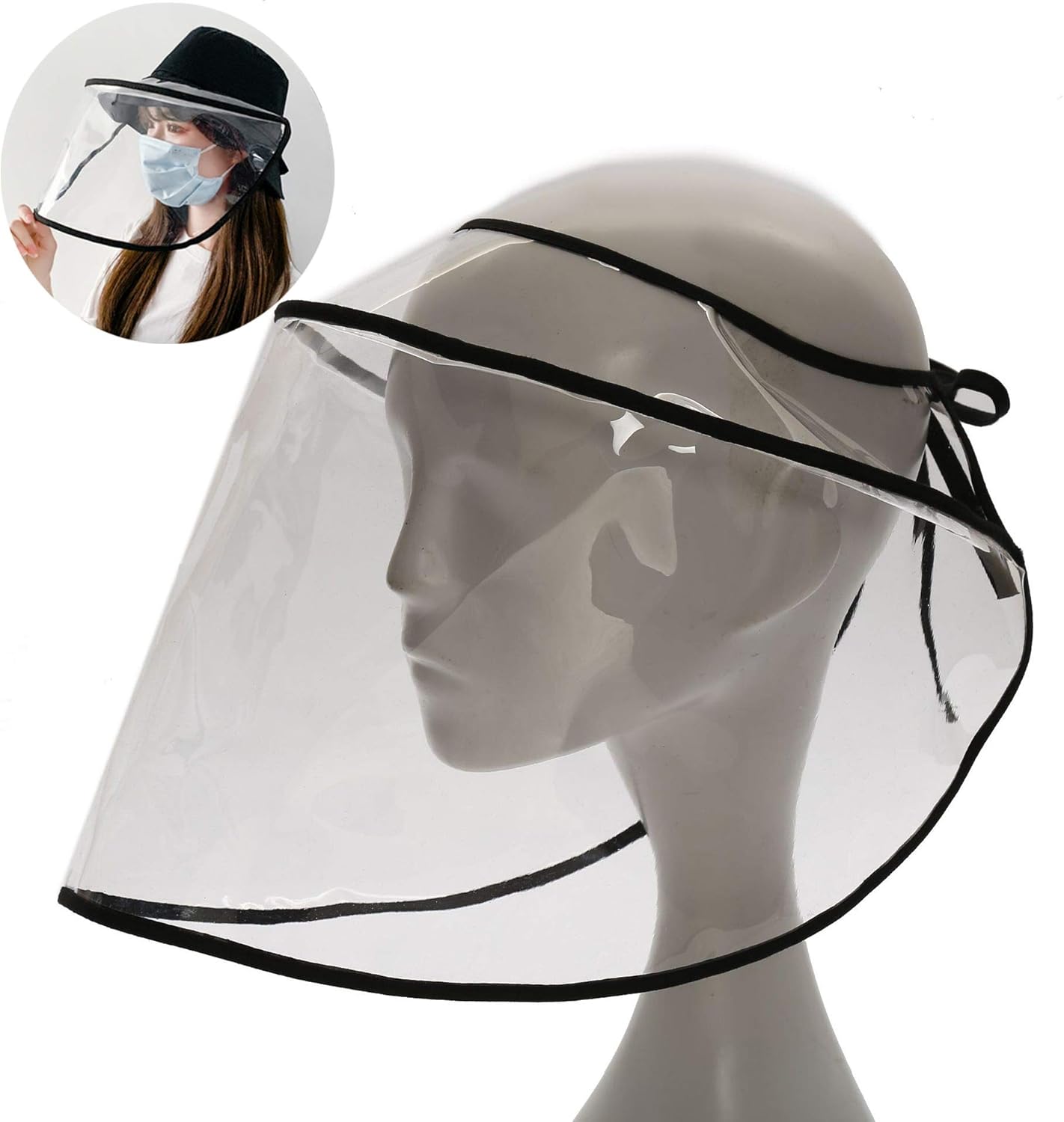 Removable Safety Face Shield Protective Cap Hat Cover, Protective Face