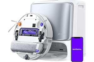 NARWAL Flow Robot Vacuum and Mop Combo, FlowWash Real-Time Self-Cleaning Track Mop, 22,000 Pa Suction, Dual-Camera AI Obstacle Avoidance, Carpet & Edge Cleaning, Self-Emptying Robot Vacuum