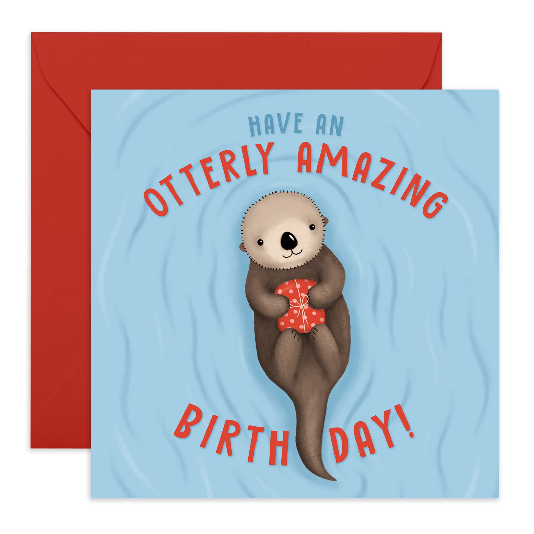 Central 23 - Cute Birthday Card - 'Have An Otterly Amazing Birthday' - Sweet Design for Him Or Her - Comes With Fun Stickers