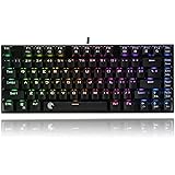 HUO JI E-Yooso Z-88 RGB 60% Mechanical Gaming Keyboard, Brown Switch, LED Backlit, Water Resistant, Compact Design, 81 Keys A