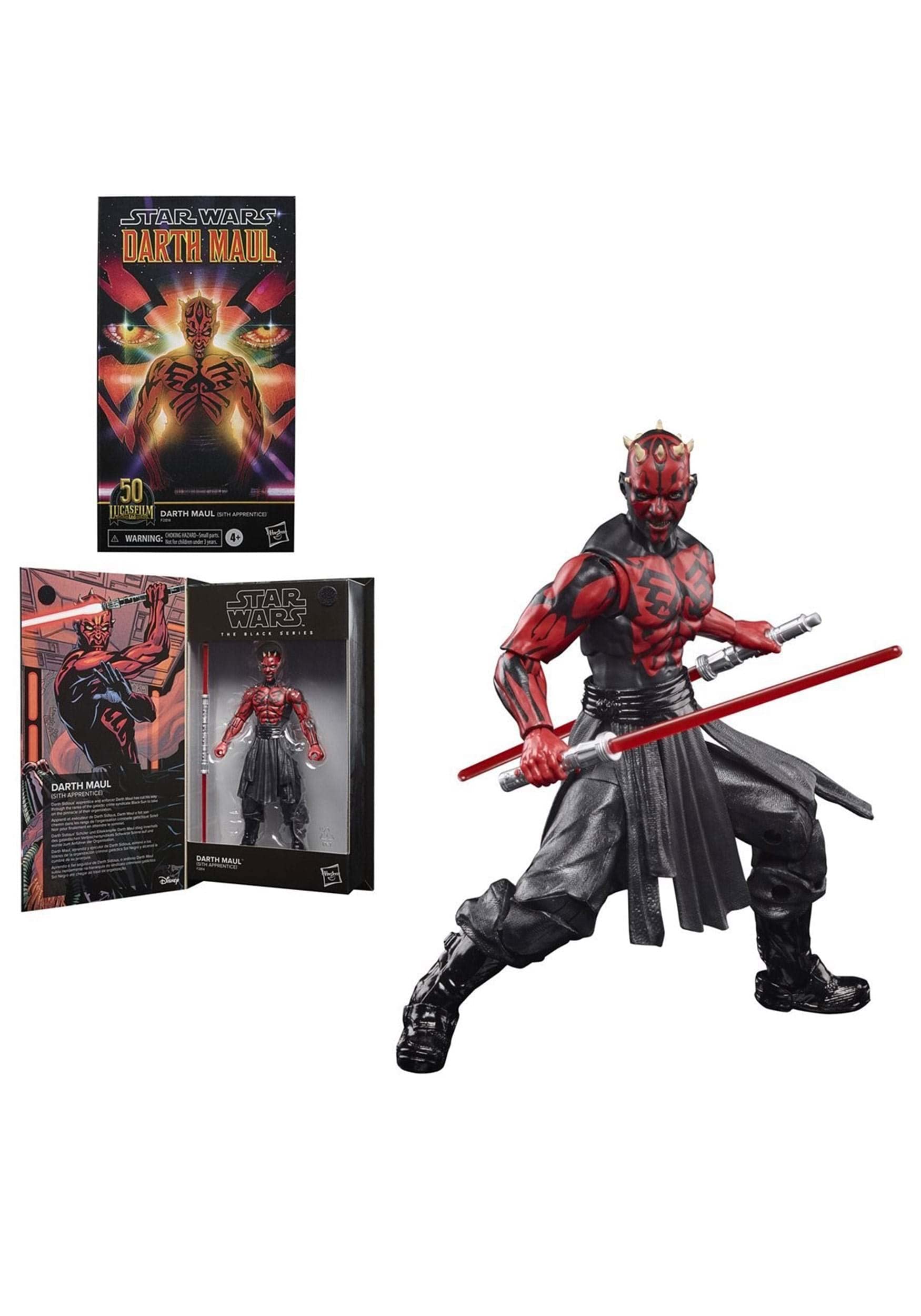 Star Wars The Black Series Darth Maul (Sith Apprentice) Lucasfilm 50th Anniversary Darth Maul Action Figure