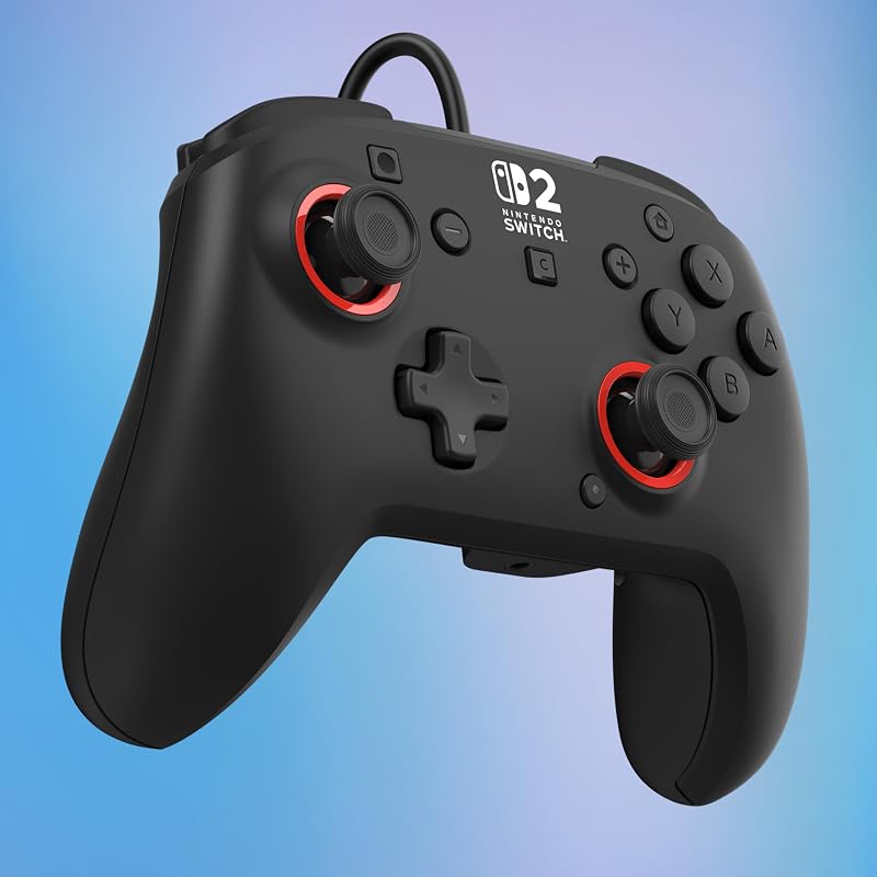 Comando de Jogo Preto com Fios Rematch para Nintendo Switch 2
