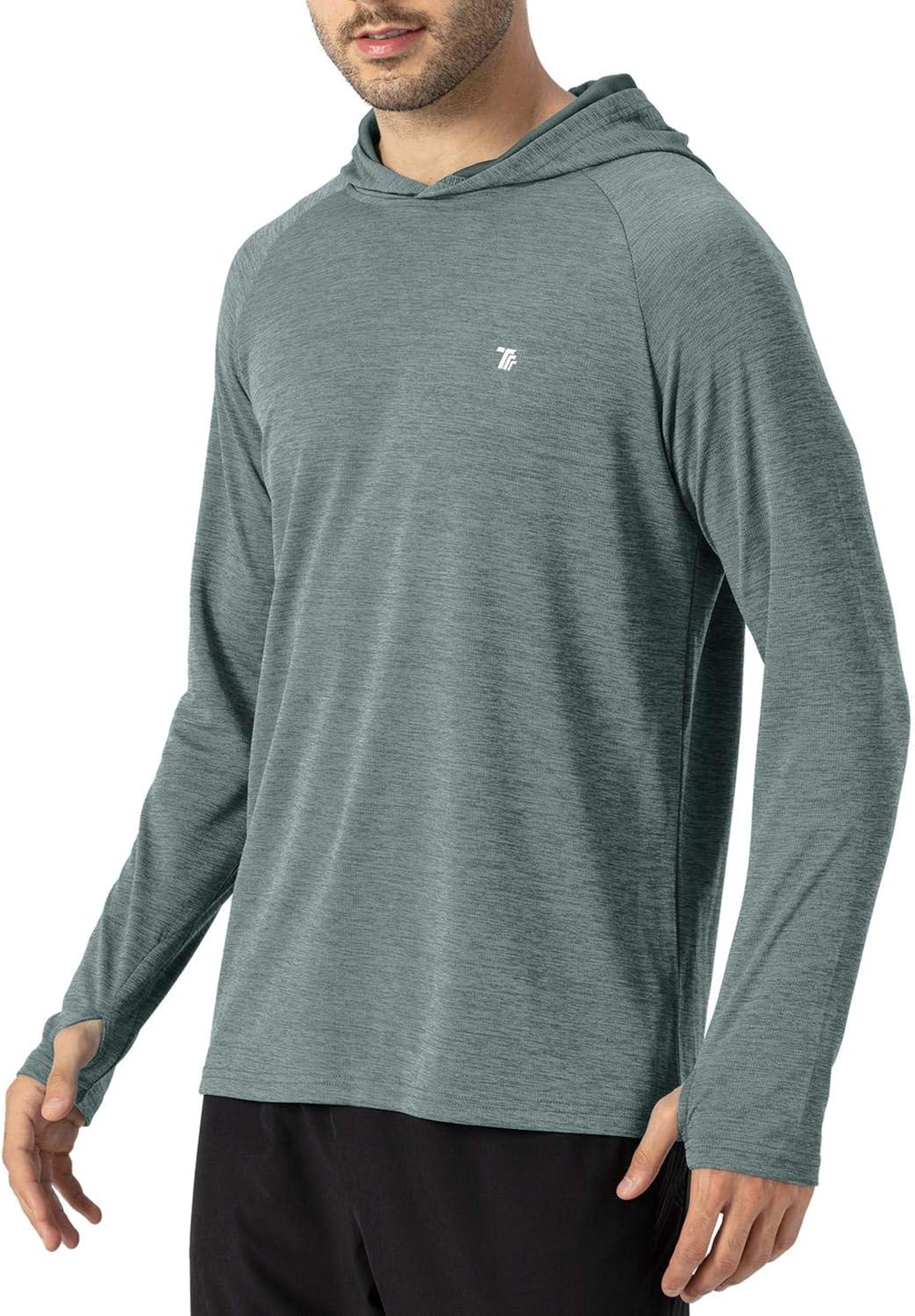 Rdruko Men's Active Gym Muscle Bodybuilding Long Sleeve Hoodies Workout Running Hooded Sweatshirts: Clothing
