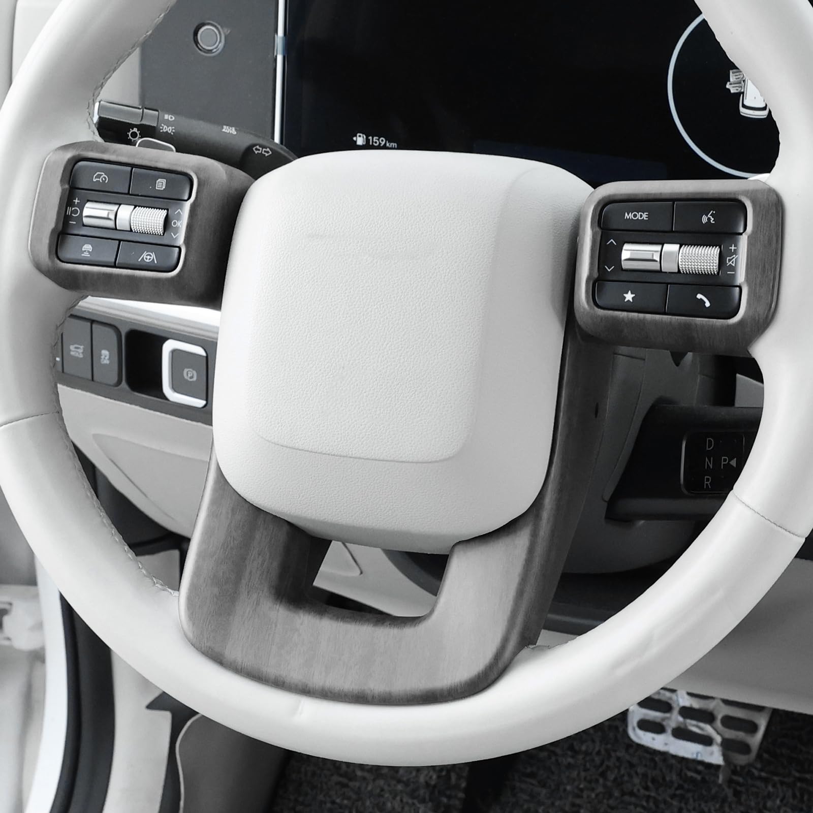 Photo 1 of YOUTOOCAR Steering Wheel Cover Trim Compatible with Hyundai Santa Fe 2024-2026 Hyundai Palisade 2026 Hyundai IONIQ 9 Accessories (Wood Grain)