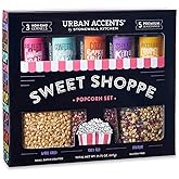 Urban Accents Movie Night Sweet Shoppe Gift Set Collection-Popcorn Seasoning Variety Pack (set of 8) - 3 Non-GMO Popcorn Kern