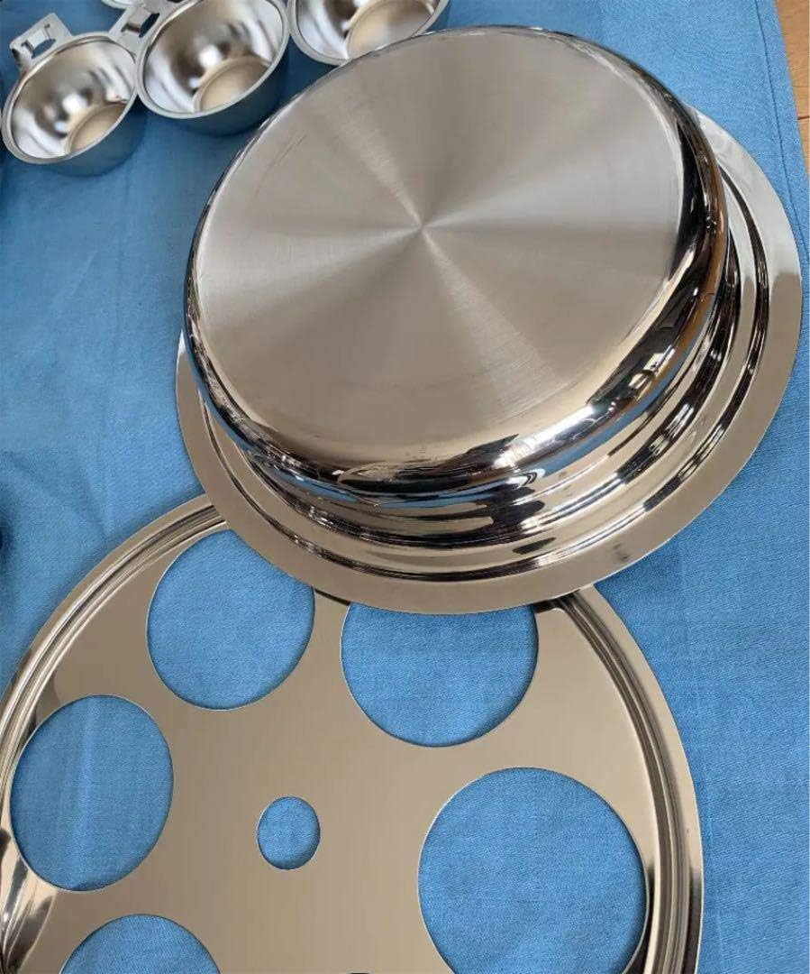 Amazon Co Jp アムウェ クィーン 大フライパン 小ソースパン 6リットルドーム型カバー 仕切り板 うち鍋 万能カップ 6個 ホビー