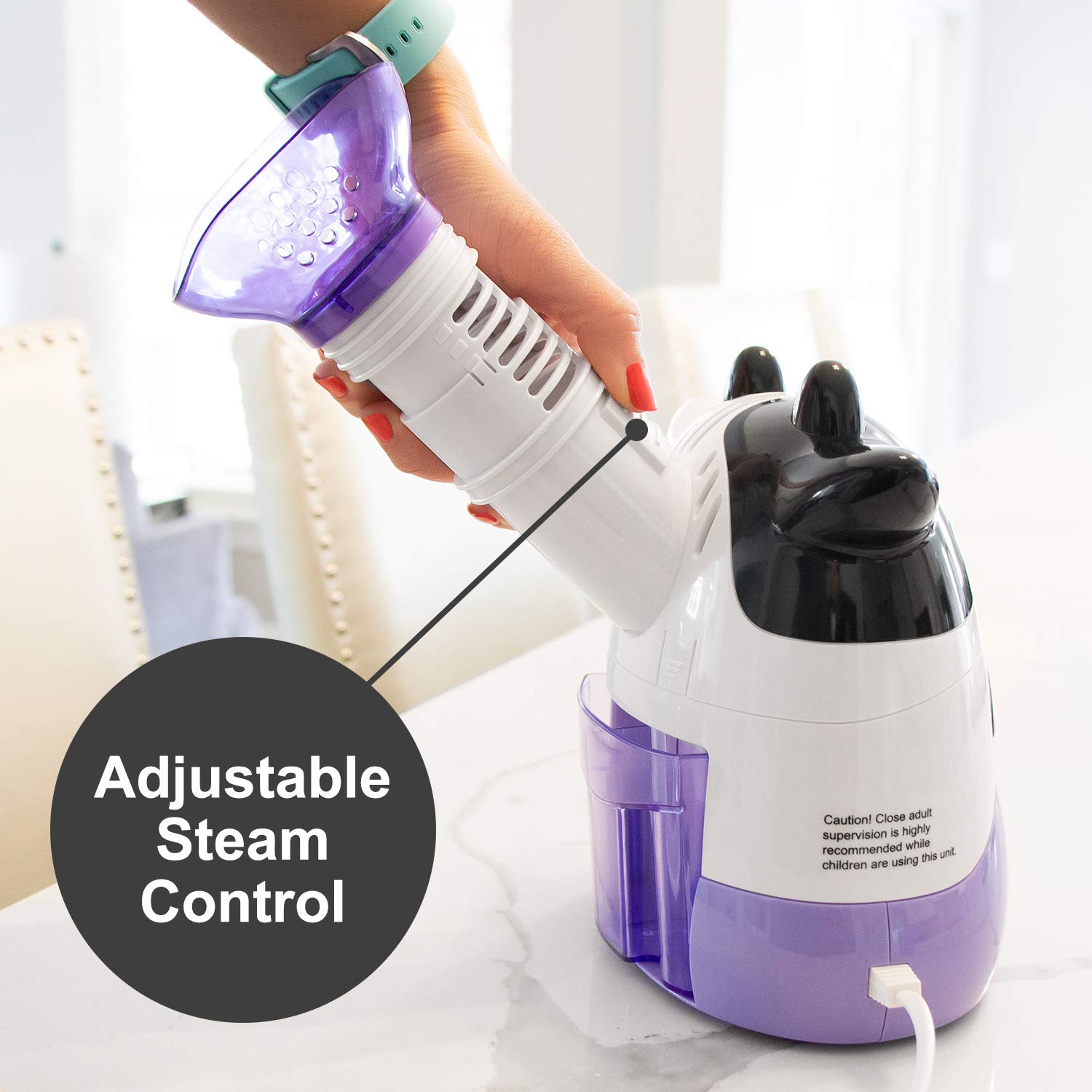 HealthSmart Humidifier and Personal Steam Inhaler for Kids Includes an
