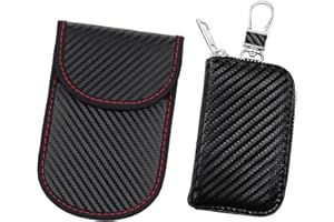 FOXNSK 2 Pack Faraday Box for Car Keys, Faraday Pouch Car Key Fob Protector Signal Blocking Anti-Theft Pouch Car Fob Signal Blocker Safe Car Key Pouch