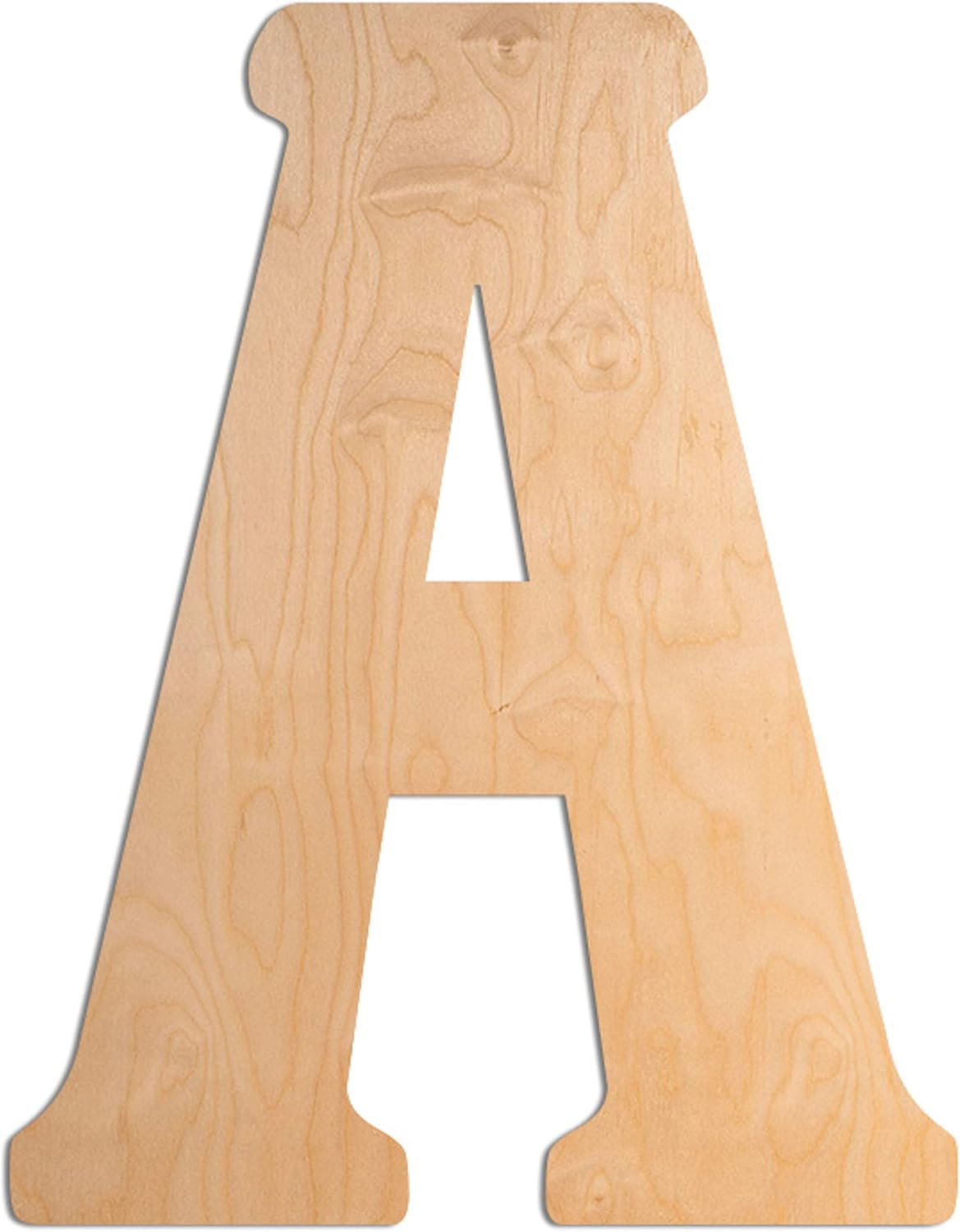 3 inch Unfinished Wood Letter Craft Wood Letter Wood Shape Letter U