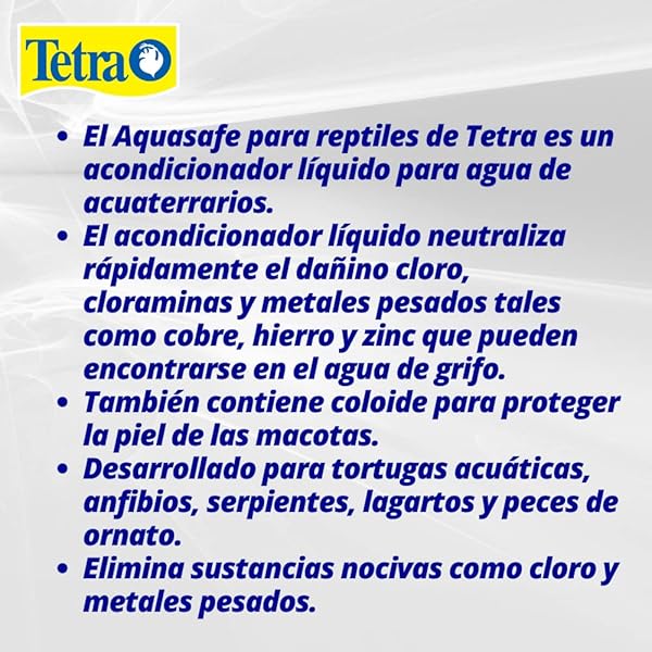 TETRAFAUNA AQUASAFE FOR REPTILES AND AMPHIBIANS 3.38 OZ, AQUA-TERRARIUM WATER CONDITIONER, MAKES TAP WATER SAFE
