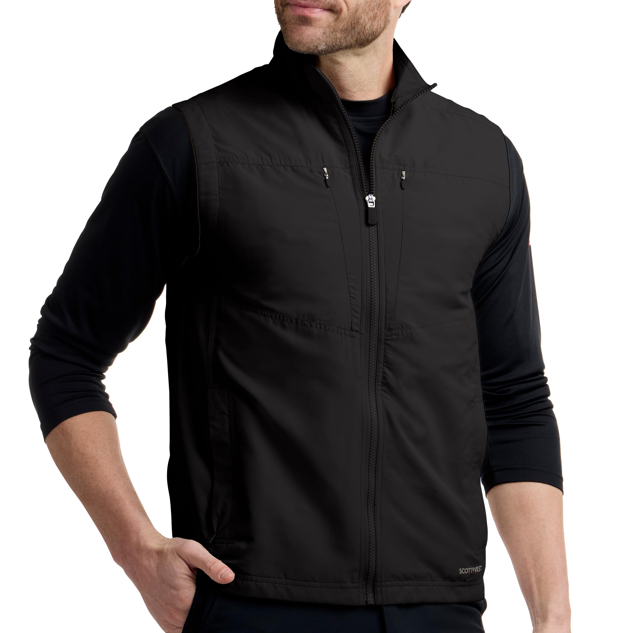 Photo 1 of SCOTTeVEST LightEST Vest for Men - 16 Hidden Pockets - Lightweight Water Repellent for Travel & More (Black, 3X-Large)