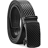 BOSTANTEN Men's Belt, Ratchet Belts for Men Leather Dress Casual with Adjustable Buckle, Cut for Fit