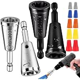 4 Pcs 2026 Upgraded Wire Twister Tool for Drill | 6MM Hex Shank Wire Nut Twister for Drill, Professional Electrician Wiring Tool for 8-24 AWG, 2-7 Way