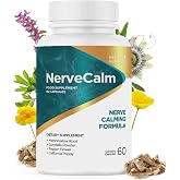 NerveCalm &ndash; Passion Flower &amp; Prickly Pear Caps &ndash; 30 Ct, 1 Month Supply | Passion Flower, Prickly Pear &amp; California Poppy | Vegan, Non-GMO, Made in USA | Easy-to-swallow capsule