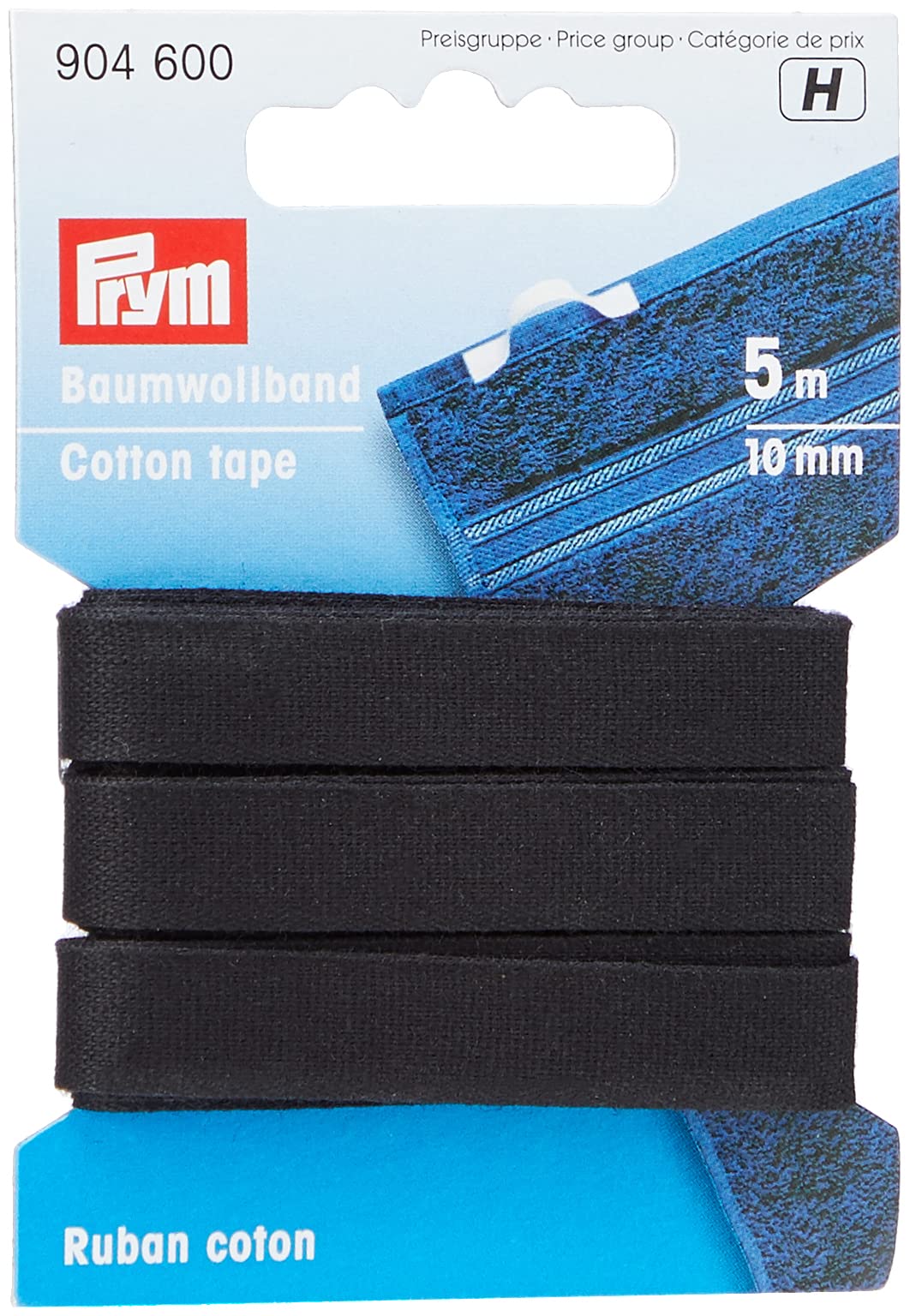 Prym Cotton Tape Black