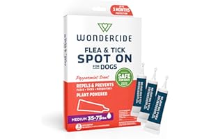 Wondercide - Flea & Tick Dog Spot On - Flea, Tick, and Mosquito Repellent, Prevention for Dogs with Natural Essential Oils - 