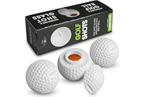 3 Pack Golf Ball Shots, Shot Glass Set of 3, 1.5-Ounce Golf Balls Shot Glasses Funny, for Golf Lover Accessories Gag Gifts fo