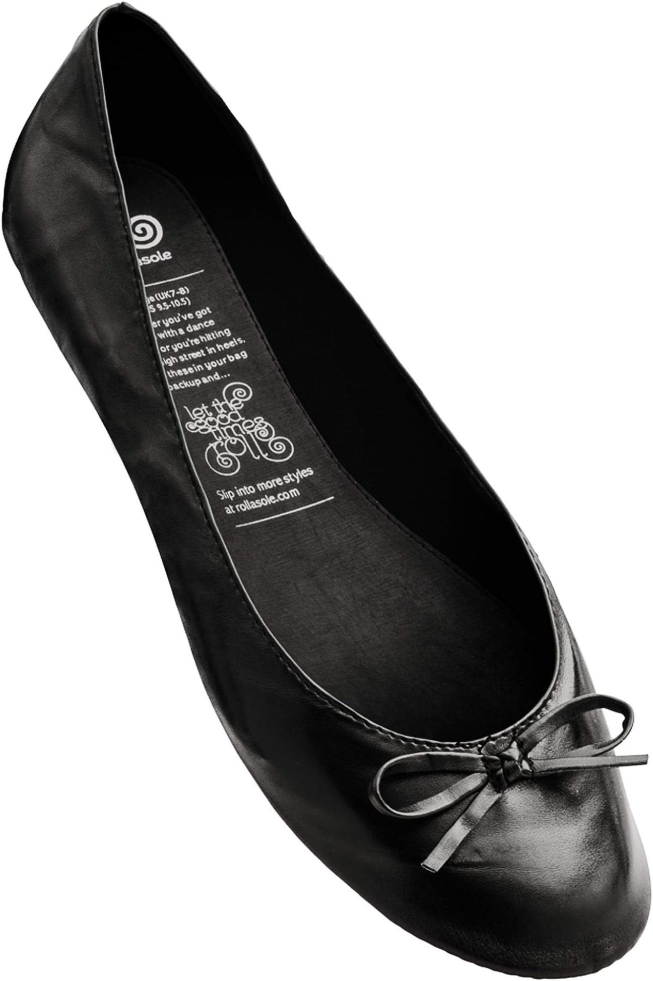 Ladies 1 Pair Back to Black Rollable Shoes