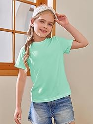 Girls Short Sleeve T Shirts Kids Summer Tops