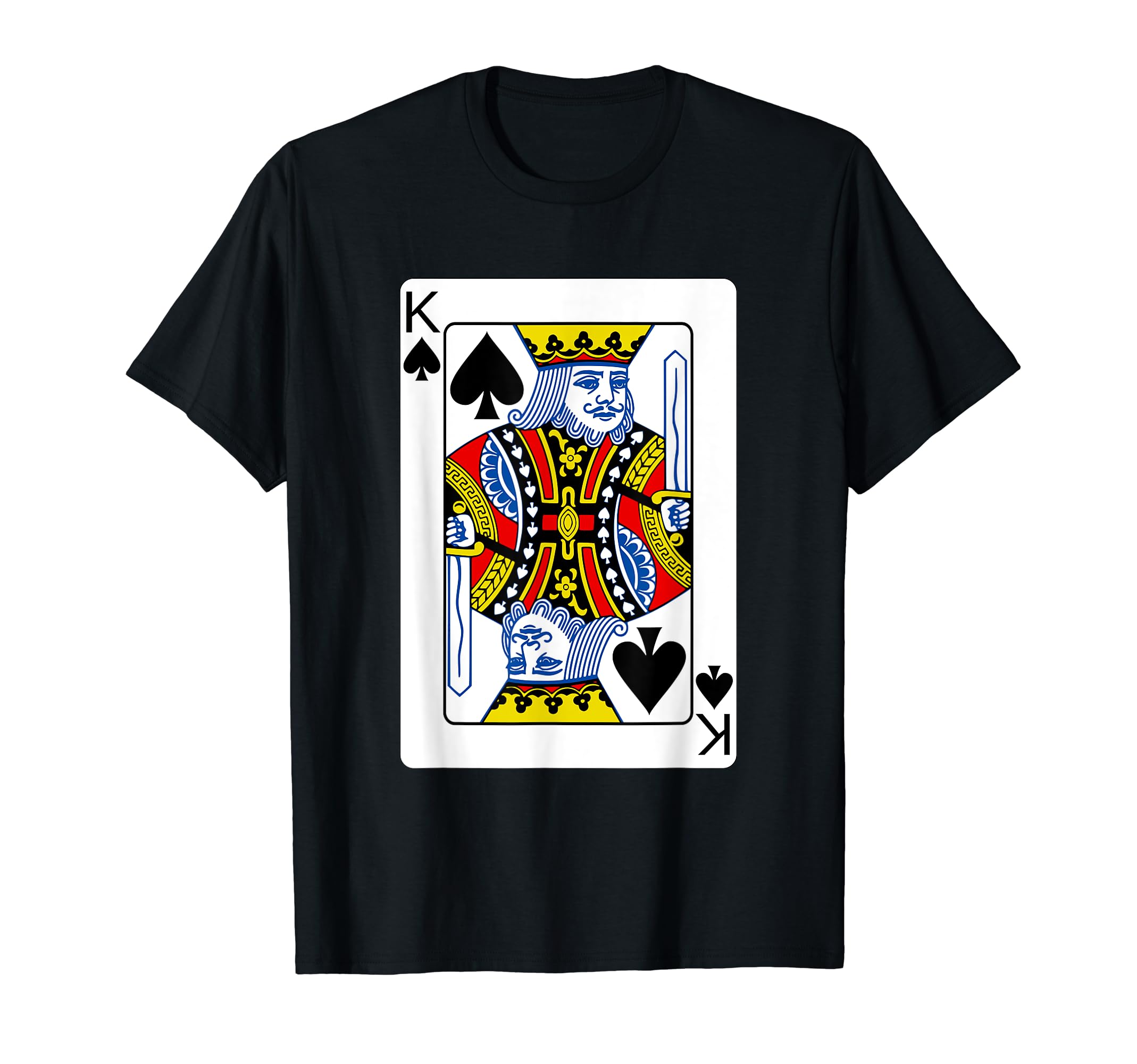 King Of Spades Playing Card T-Shirt Poker Player Costume T-Shirt
