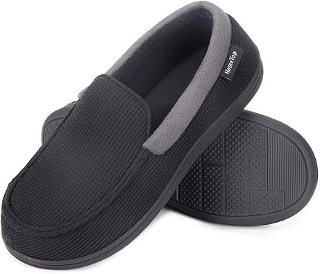 mens black slippers