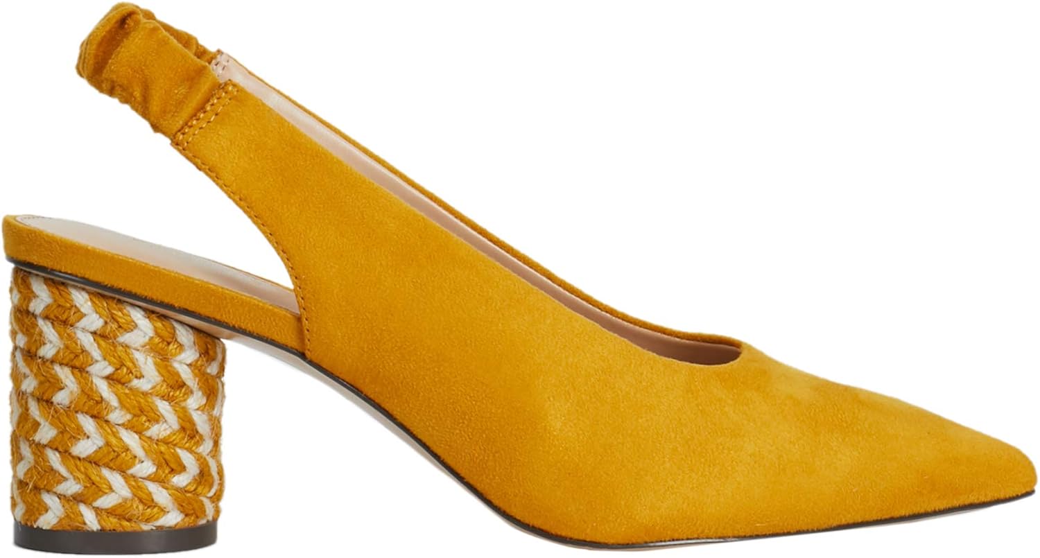 mustard slingback shoes