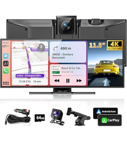 Amazon.com: 11.26'' Portable Wireless Carplay Screen for Car with