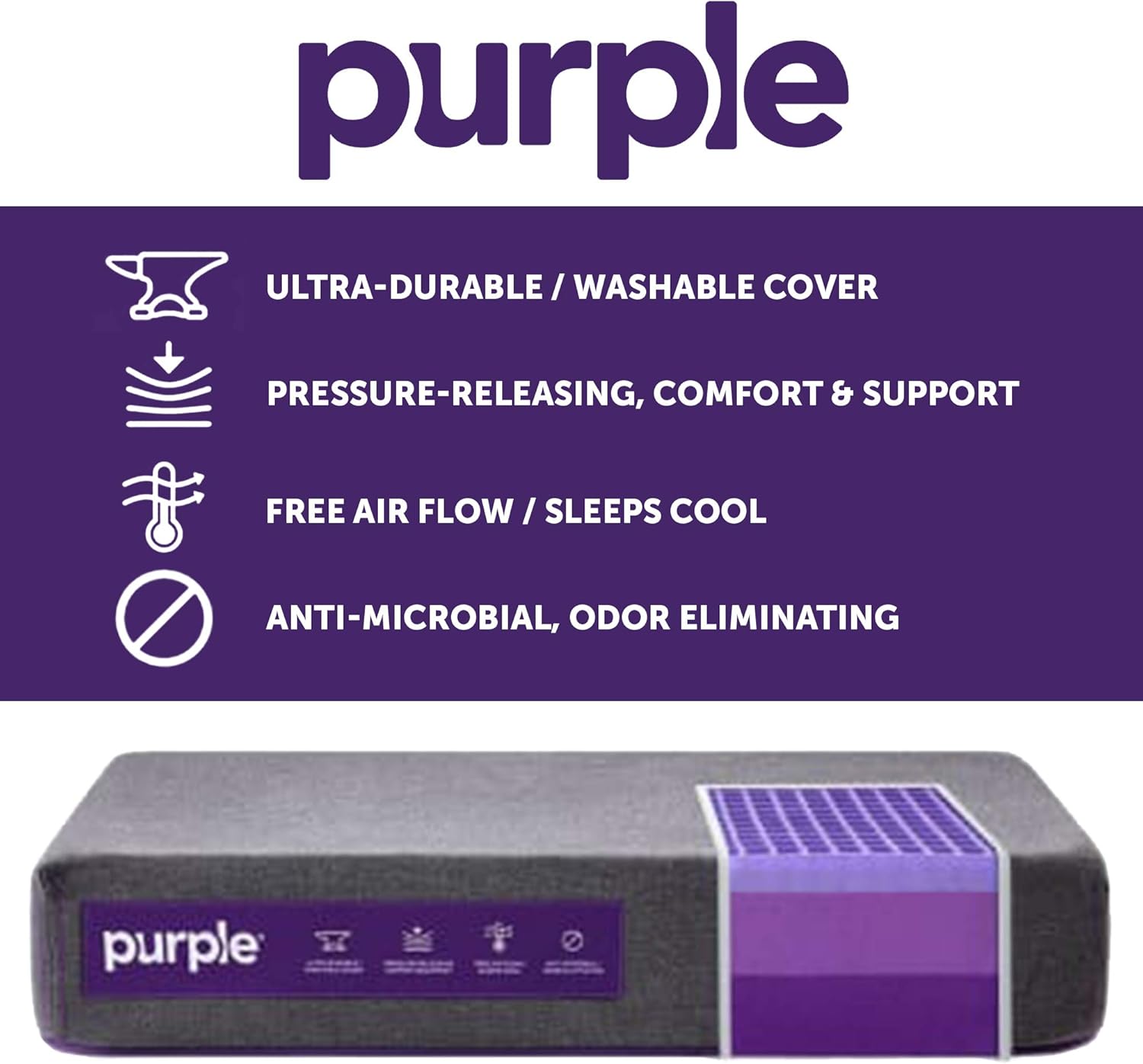 purple mattress dog bed