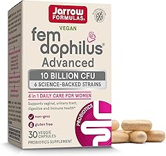 Jarrow Formulas Fem-Dophilus Advanced Vaginal & Digestive Probiotics 10 Billion CFU with 6 Science Backed Strains, for Vagina